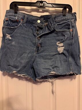 5 Button Denim Shorts